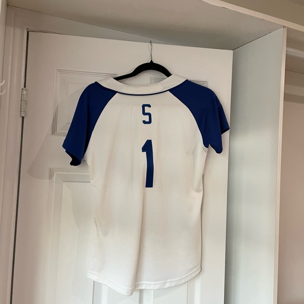 Women's White and Blue LA Jersey - Picture 5 of 5